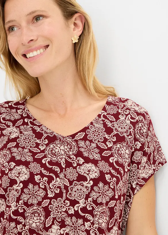 T-shirt fin en viscose extensible, bonprix