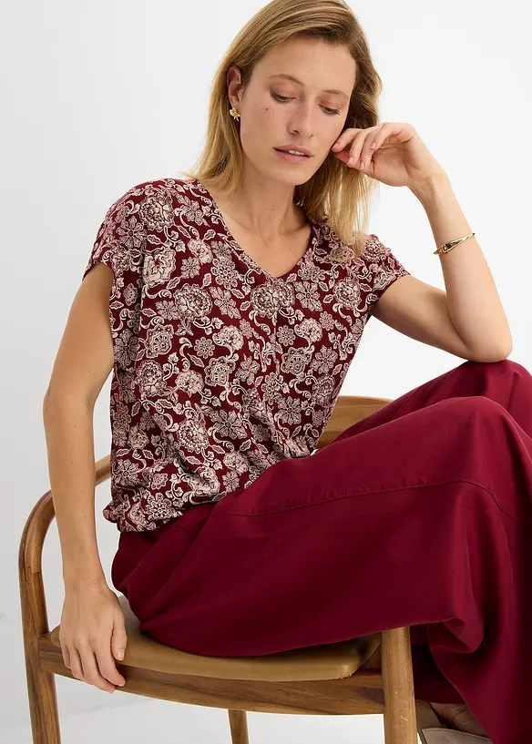 T-shirt fin en viscose extensible, bonprix