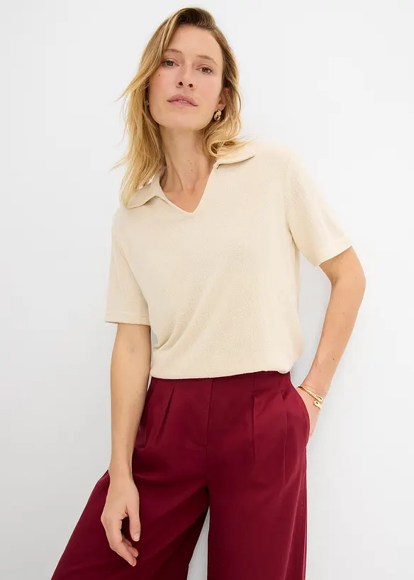 Polo aspect maille, bonprix