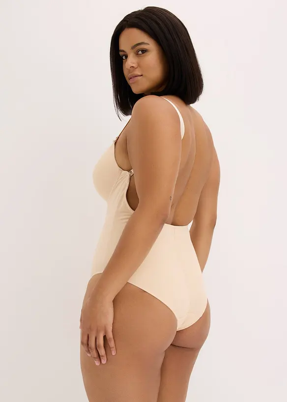 Body sculptant dos nu avec bretelles multipositions, maintien mod&eacute;r&eacute;, bonprix