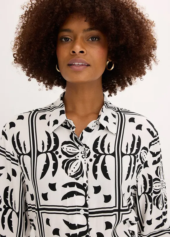 Robe-chemise en viscose fluide, bonprix