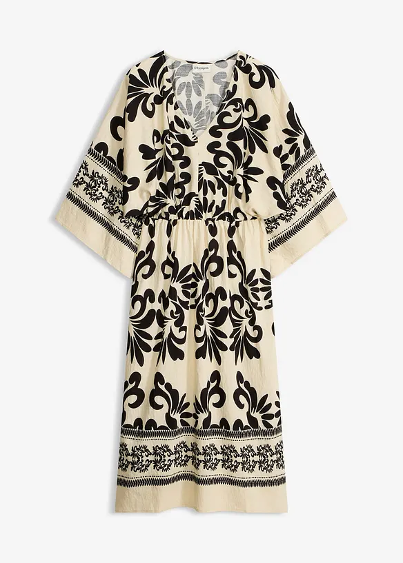 Robe midi fluide en viscose majoritaire, bonprix