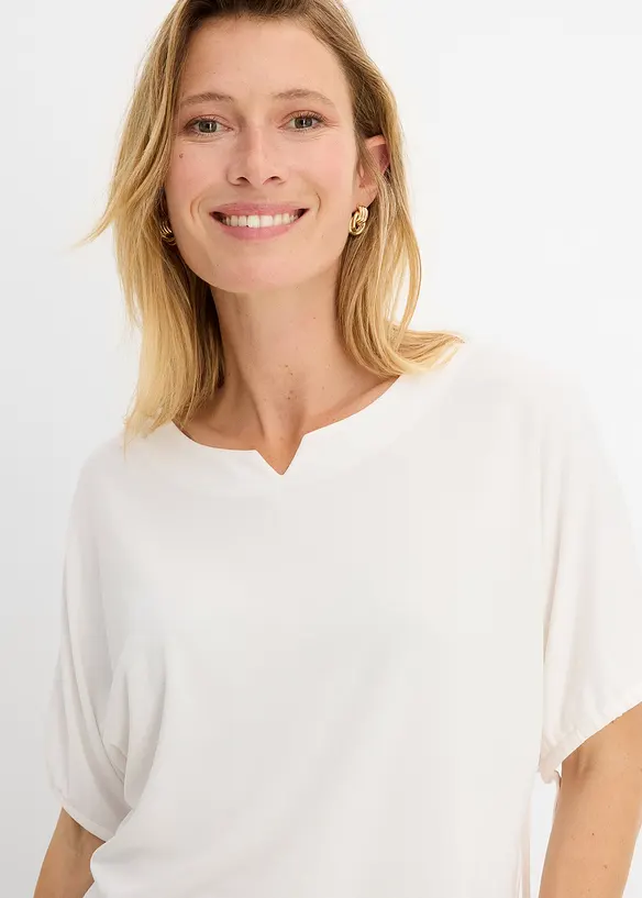 T-shirt ample en maille piqu&eacute;e robuste, bonprix