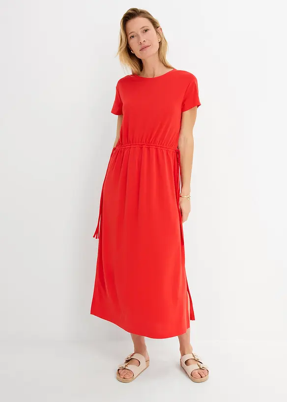 Robe douce en jersey piqu&eacute;, bonprix