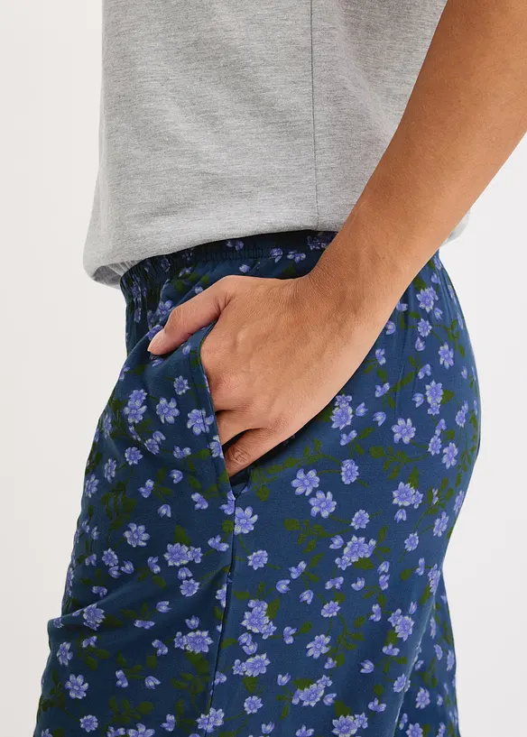 Pyjama avec T-shirt manches courtes slim, bonprix