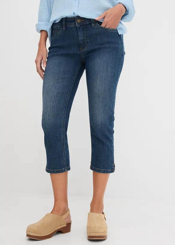 Jean slim taille mi-haute, raccourci, bonprix