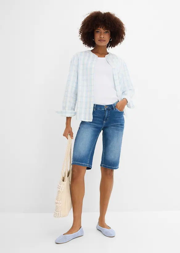 Bermuda en jean confort stretch, bonprix