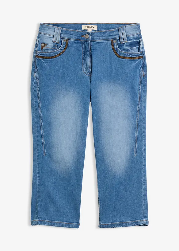 Jean corsaire slim, taille mi-haute, bonprix