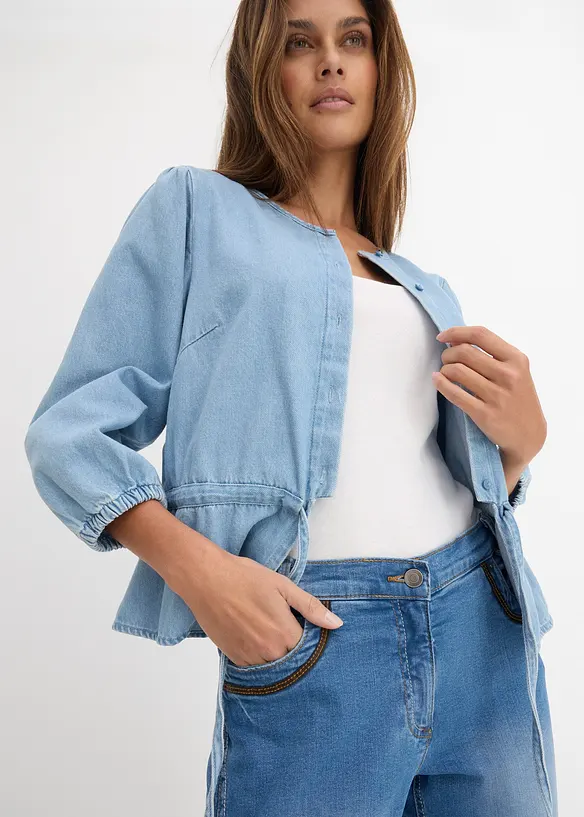 Jean corsaire slim, taille mi-haute, bonprix