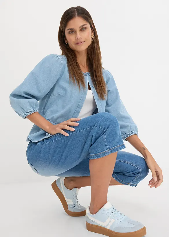 Jean corsaire slim, taille mi-haute, bonprix