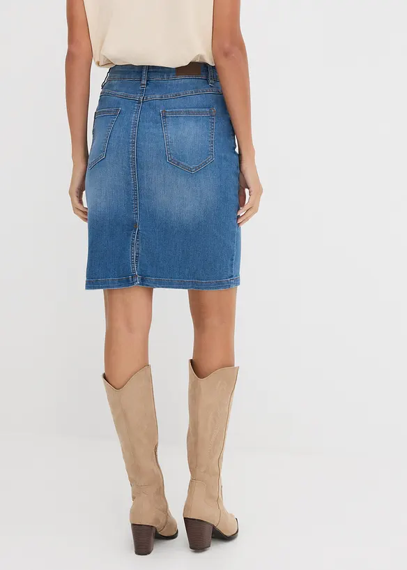 Jupe en jean extensible, bonprix