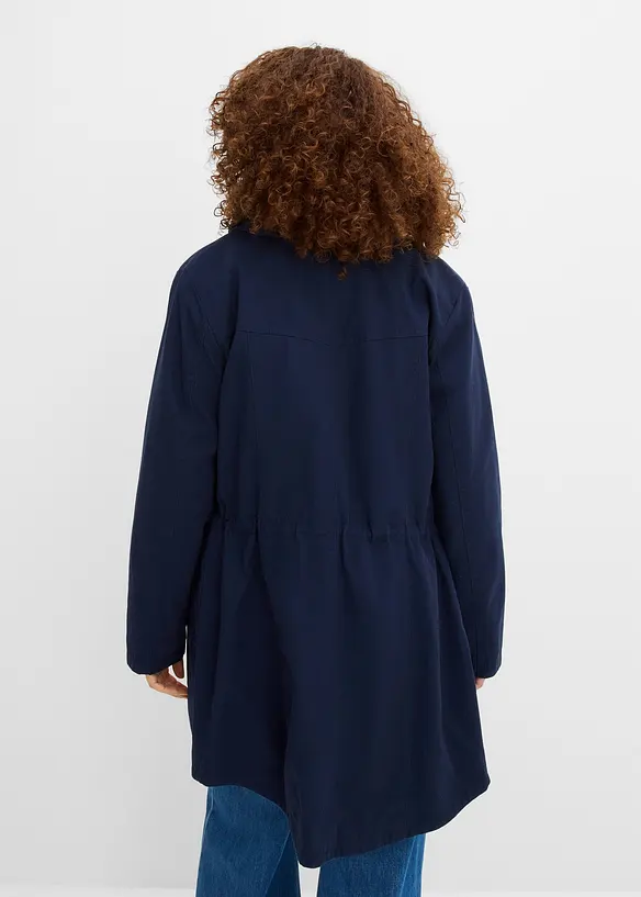 Parka courte en coton &agrave; col montant, cintr&eacute;e, bonprix