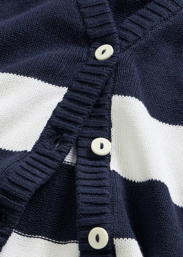 Gilet ray&eacute; en maille de coton, bonprix