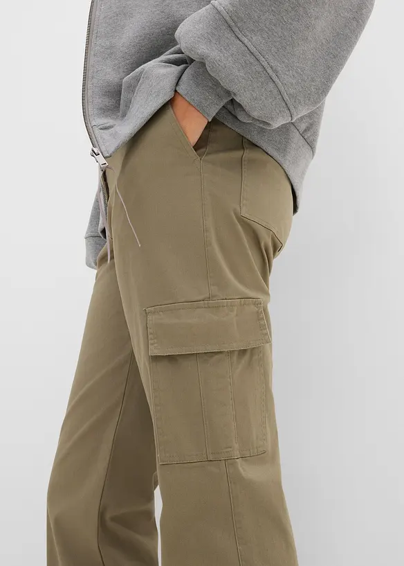 Pantalon cargo en coton extensible, bonprix