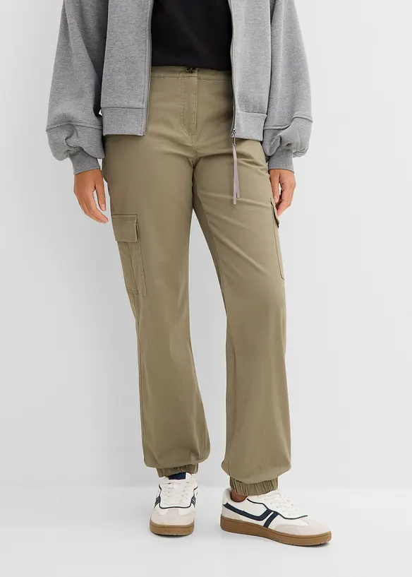 Pantalon cargo en coton extensible, bonprix