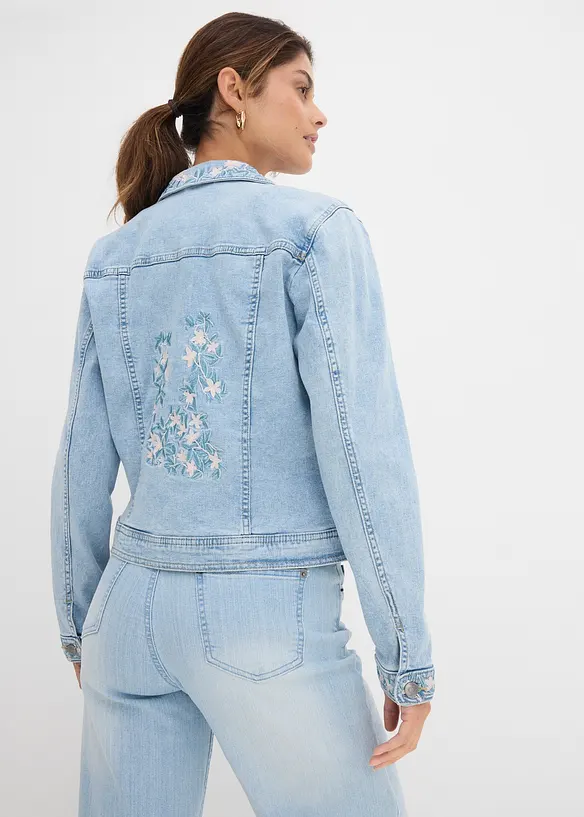 Veste en jean avec broderie, bonprix