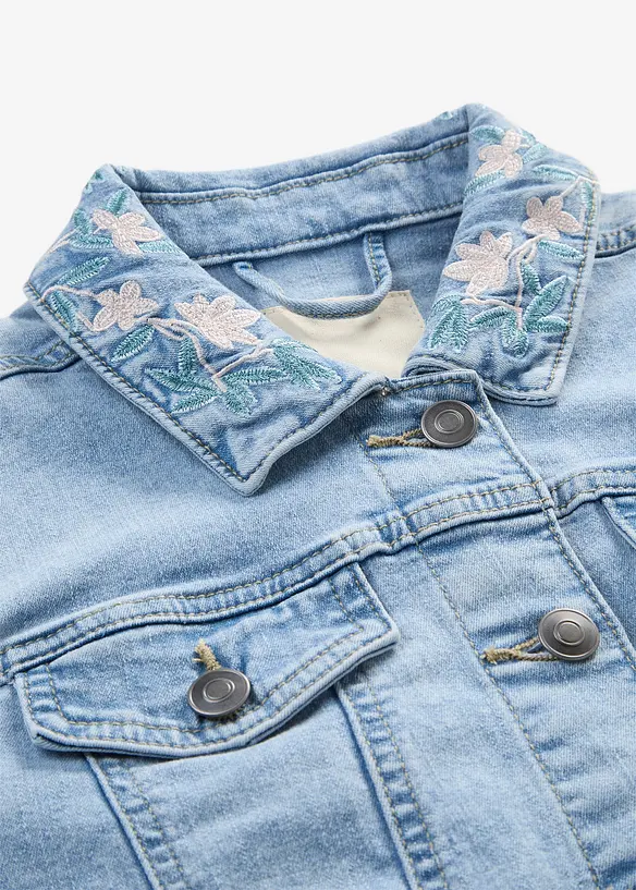 Veste en jean avec broderie, bonprix