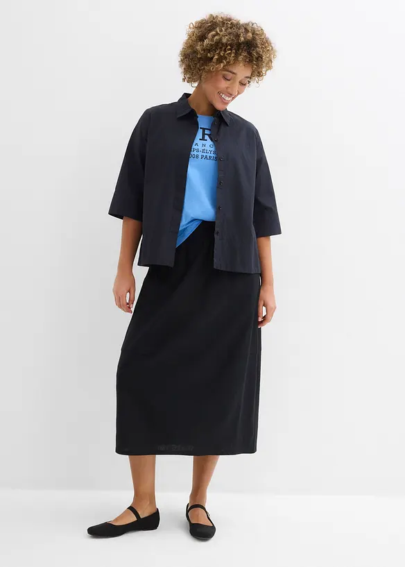 Jupe midi l&eacute;g&egrave;re, bonprix