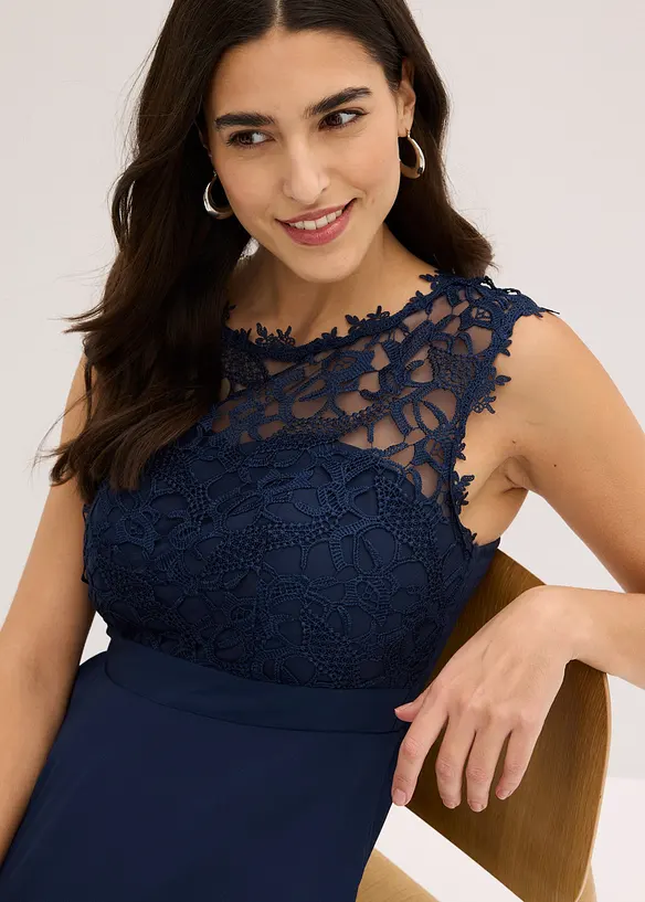 Robe longue avec dentelle, bonprix