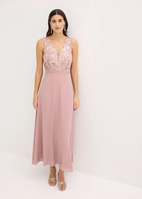 Robe longue brod&eacute;e de sequins, bonprix