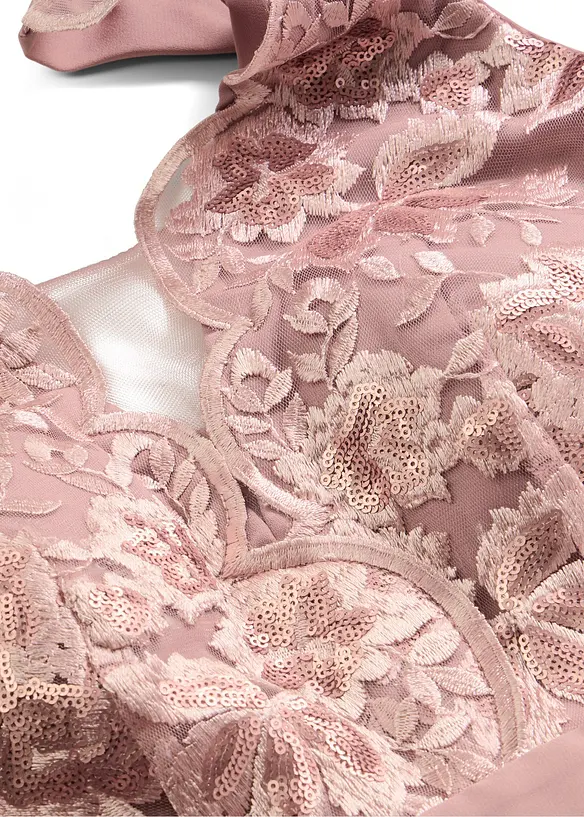 Robe longue brod&eacute;e de sequins, bonprix