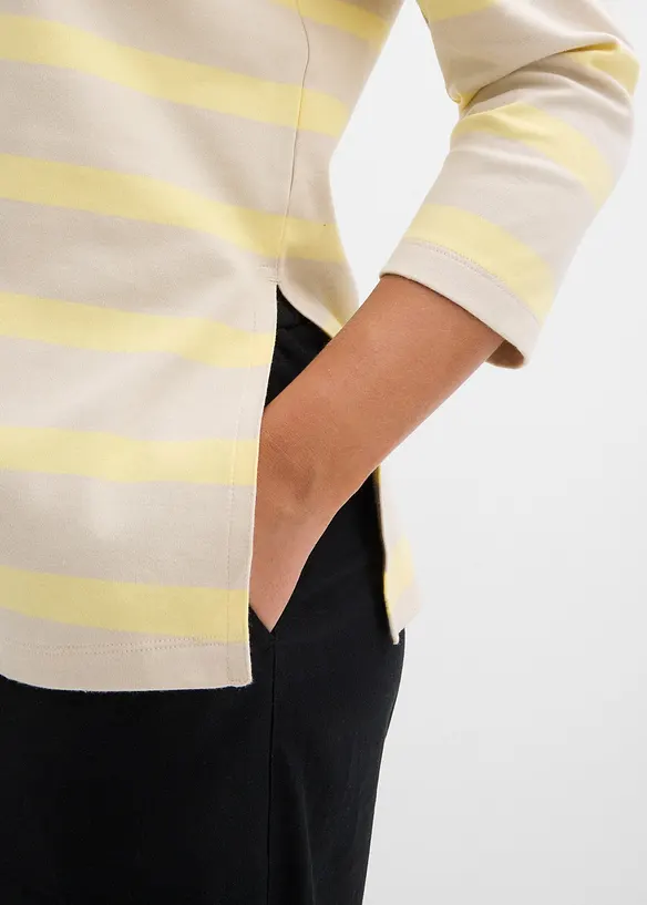 T-shirt long en coton &eacute;pais, bonprix