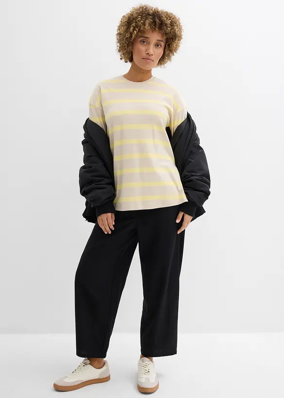 T-shirt long en coton &eacute;pais, bonprix