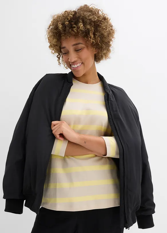 T-shirt long en coton &eacute;pais, bonprix