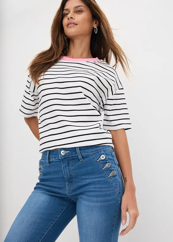 Jean bootcut, taille mi-haute, bonprix