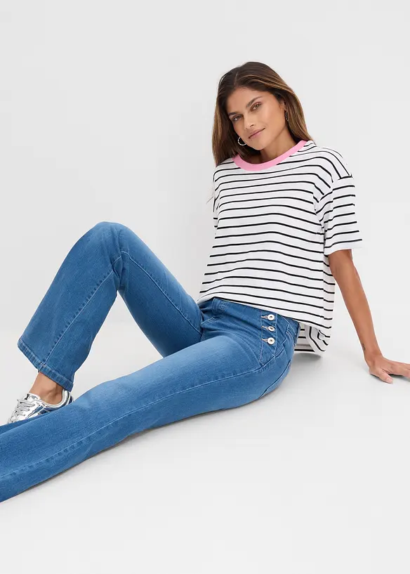 Jean bootcut, taille mi-haute, bonprix