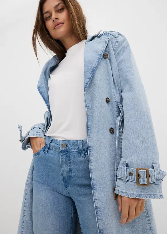 Jean flare taille mi-haute, extensible, bonprix