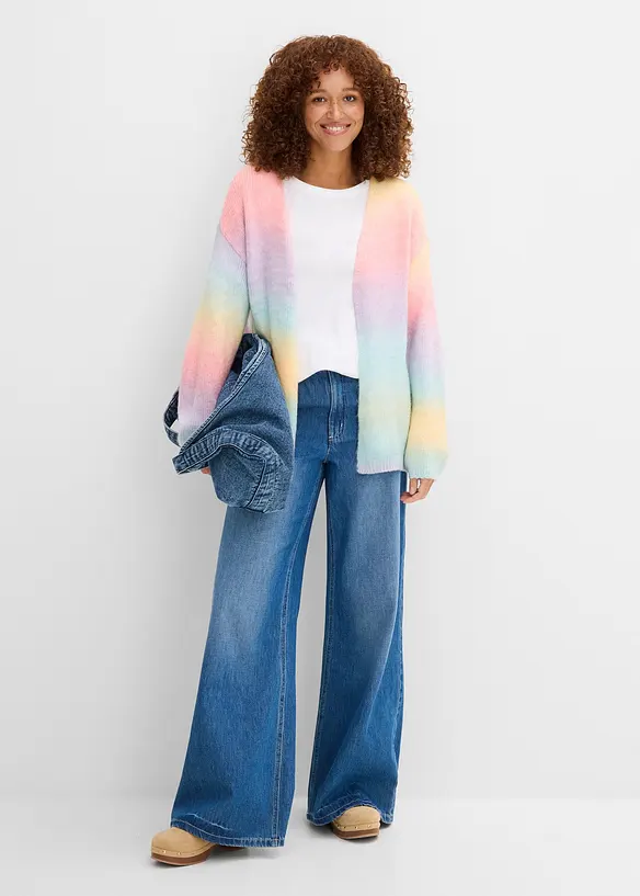 Gilet doux en grosse maille, bonprix