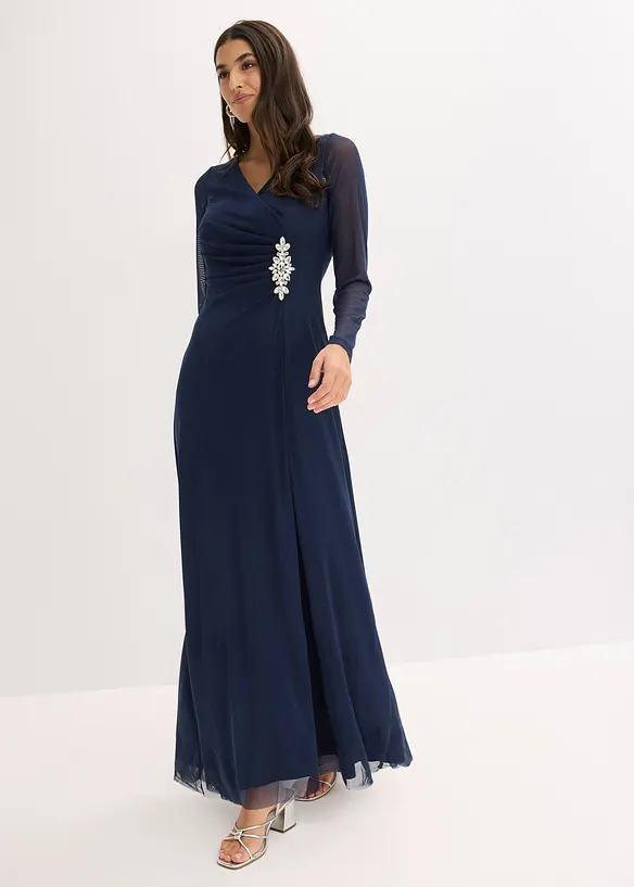 Robe de soir&eacute;e en tulle d&eacute;licat avec des strass, bonprix