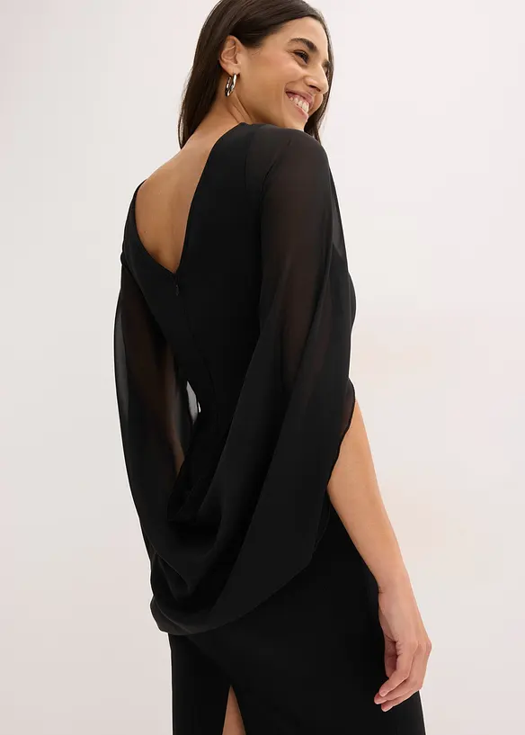 Robe de cocktail avec manches en mousseline, bonprix