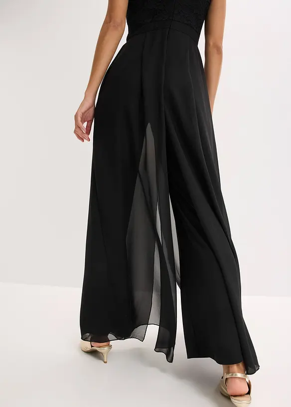 Combinaison avec dentelle et empi&egrave;cement de mousseline, bonprix