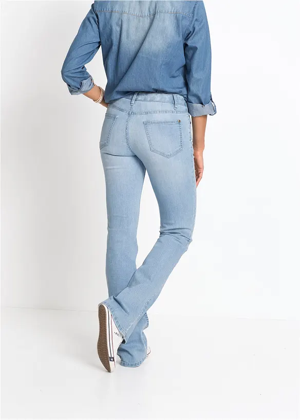 Jean bootcut taille mi-haute, extensible et confortable, bonprix