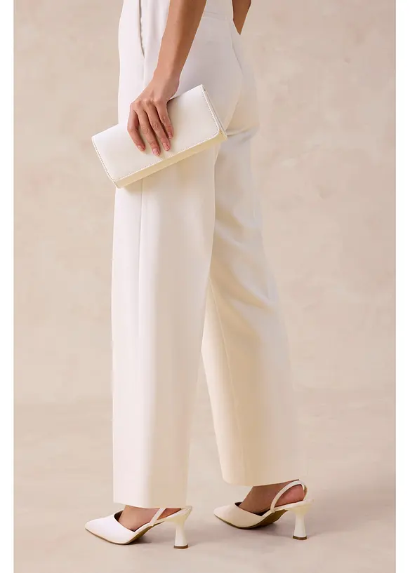 Pantalon large &agrave; pinces, bonprix