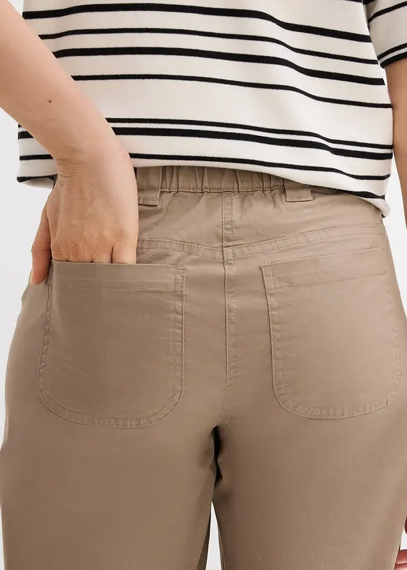 Jean large, taille haute et &eacute;lastiqu&eacute;e, bonprix