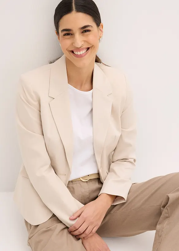 Blazer court avec poches &agrave; rabat, bonprix