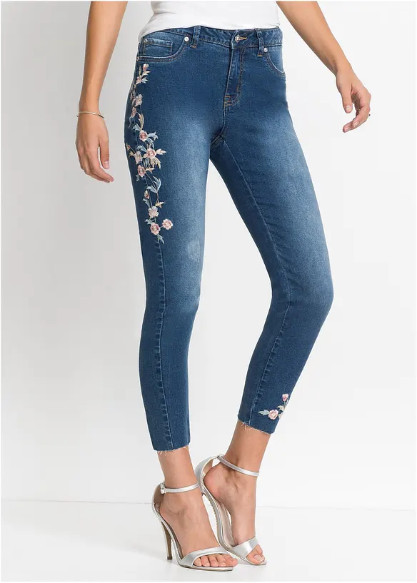 Jean skinny taille mi-haute, raccourci, bonprix