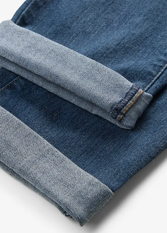 Jean droit taille mi-haute, extensible, bonprix