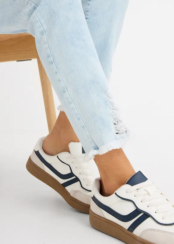 Jean Mom taille haute avec effets destroy, bonprix