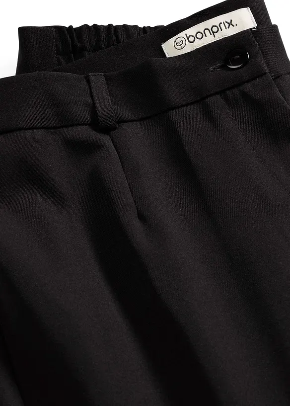 Pantalon large &agrave; pinces et taille &eacute;lastiqu&eacute;e, bonprix