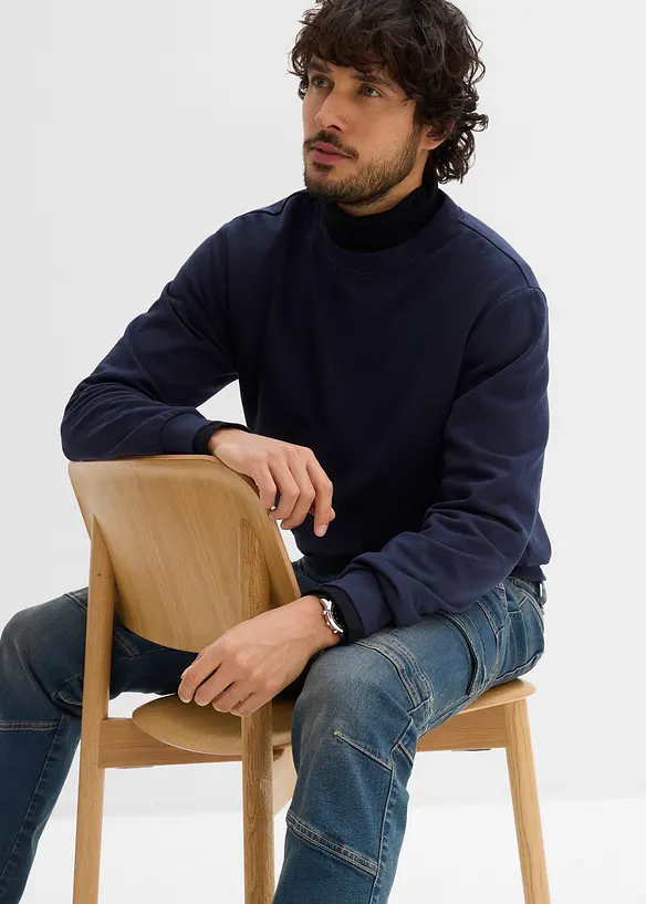 Jean droit extensible, poches cargo, regular, bonprix