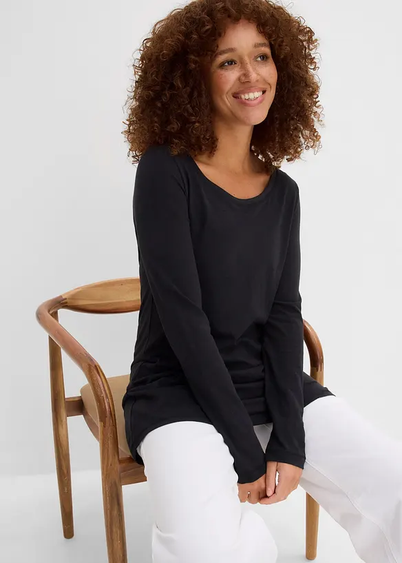 T-shirt manches longues 100% coton, bonprix