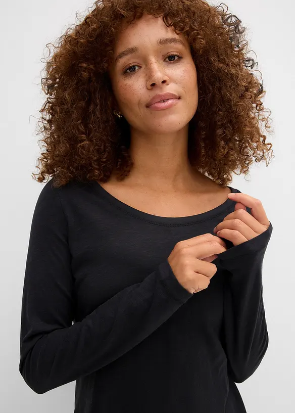 T-shirt manches longues 100% coton, bonprix