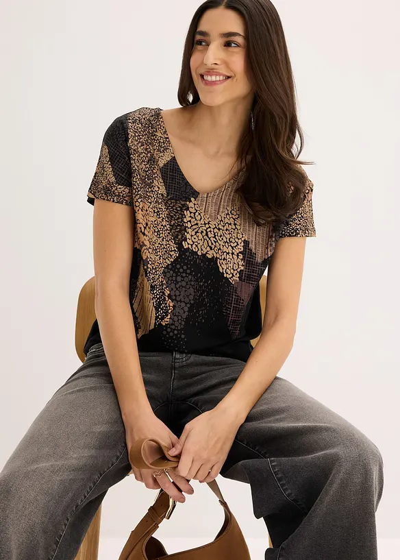 T-shirt doux en viscose extensible, bonprix