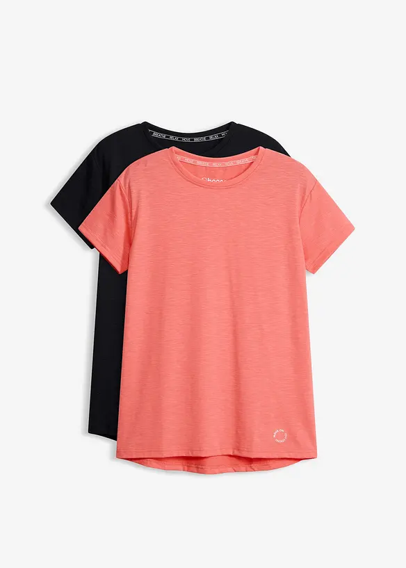 Lot de 2 T-shirts techniques &agrave; s&eacute;chage rapide, bonprix