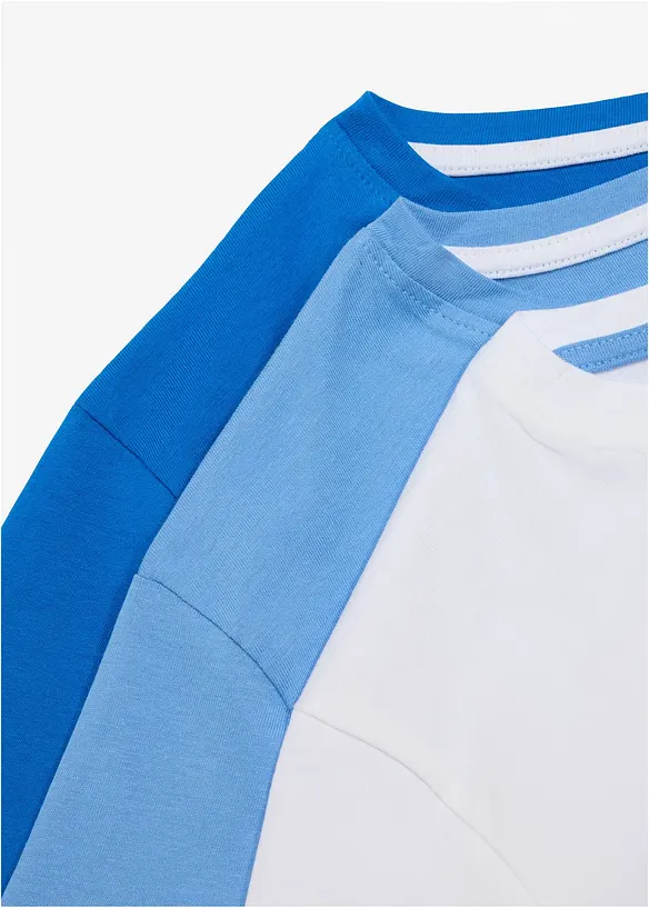 Lot de 3 T-shirts coton, bonprix