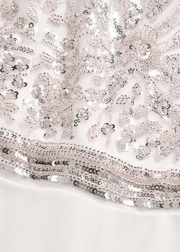 Combinaison en cr&ecirc;pe textur&eacute; avec perles brod&eacute;es, bonprix